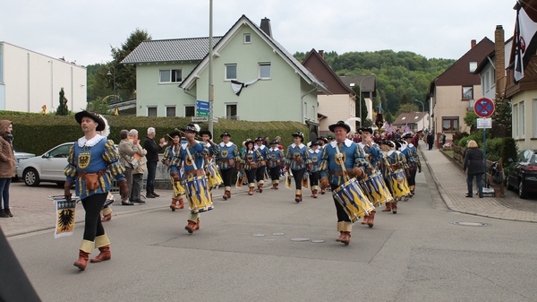 Der Fanfarenzug während des Festzuges